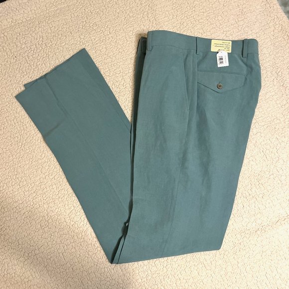 Crittenden Other - Crittenden Mens Pants * Sz 32 * Signature Silk & Linen Trousers * Unhemmed * New